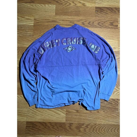 Disney Cruise Line Spirit Jersey Puff Print Glitter L/S Shirt - Picture 1 of 6